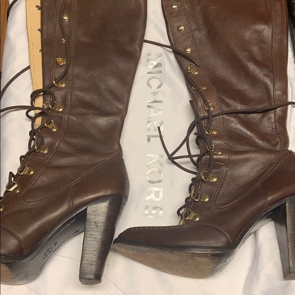 michael kors dark brown boots